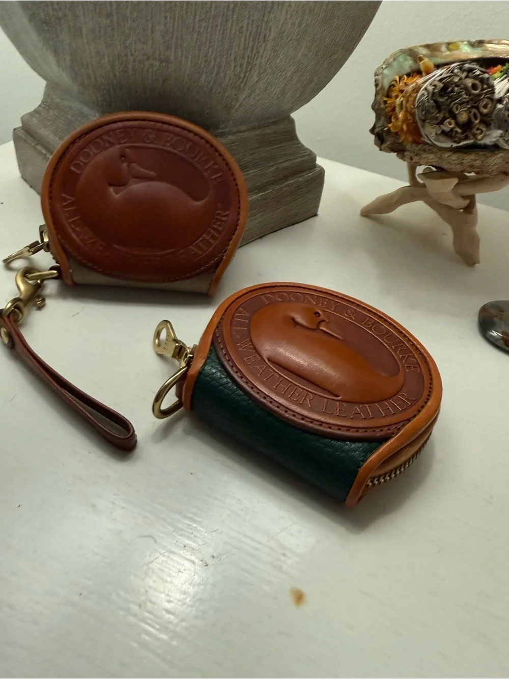 Dooney & Bourke Two-Tone Tan and Cream Leather Tote